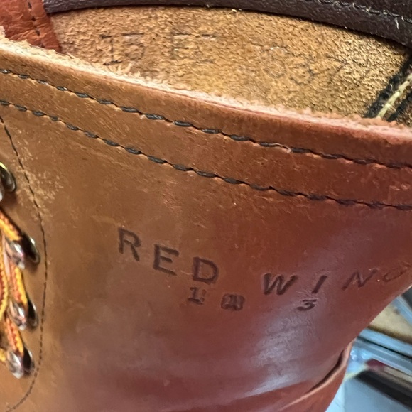 Vtg Red Wing Heritage Boots Brown RARE #915 13 EE Iron Ranger’s neoprene soles main image 4